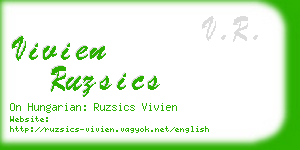 vivien ruzsics business card